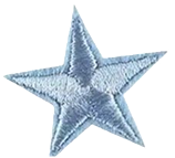 textured blue star